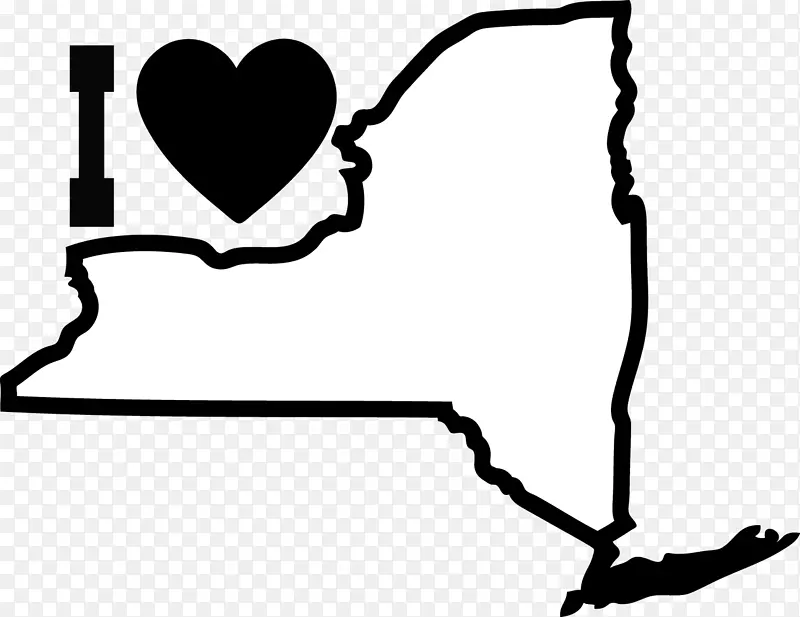纽约市帝国州NORML法案假释剪贴画-简单的心脏轮廓