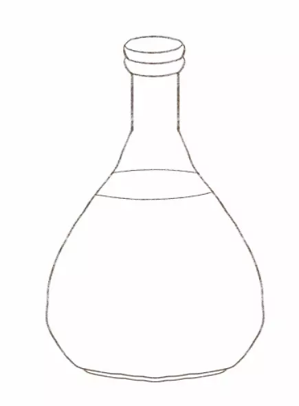 玻璃瓶.瓶子轮廓中的信息