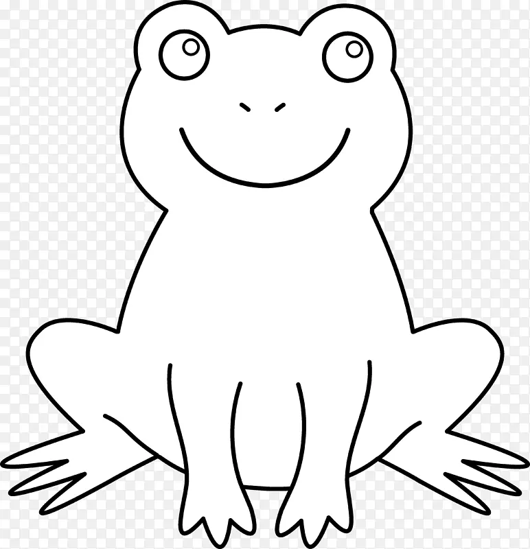 青蛙黑白剪贴画-凹凸不平的青蛙剪贴画