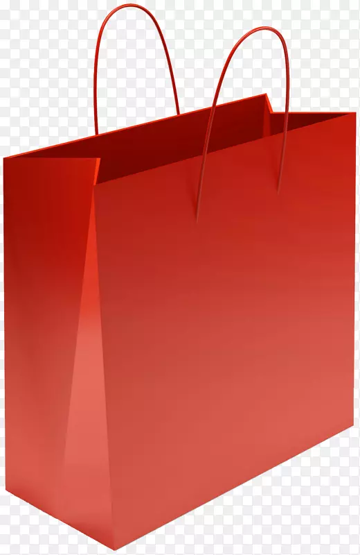 纸张可重复使用购物袋-红色购物袋