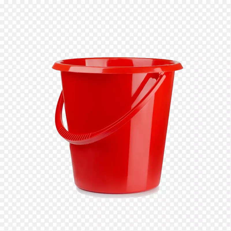 摄影水桶-免费浇水罐-红色水桶白色拉开
