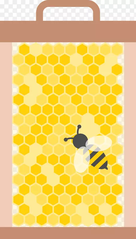 西方蜜蜂蜂巢-蜜蜂装饰元素