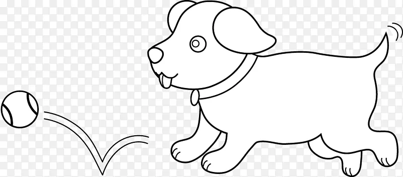 拉布拉多猎犬小狗取夹艺术-黑白小狗图片
