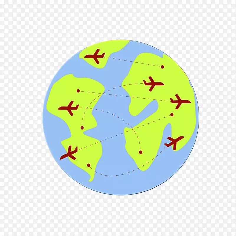 旅游剪贴画-环球旅行航空公司