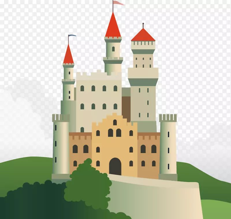 城堡平面设计插图-插图童话城堡