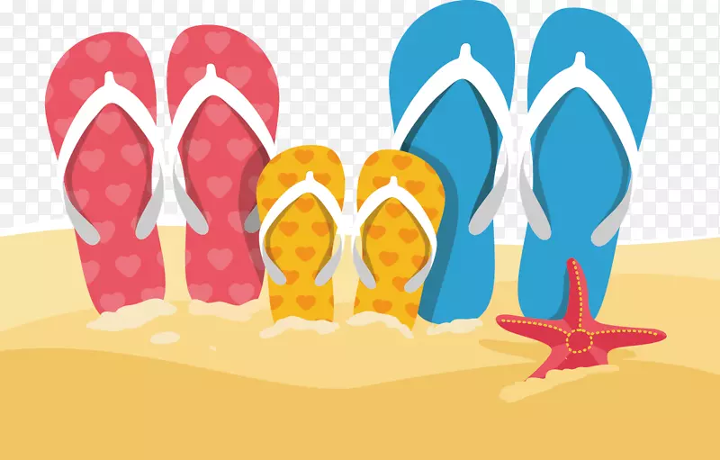 拖鞋沙滩拖鞋凉鞋涂在沙滩凉鞋上