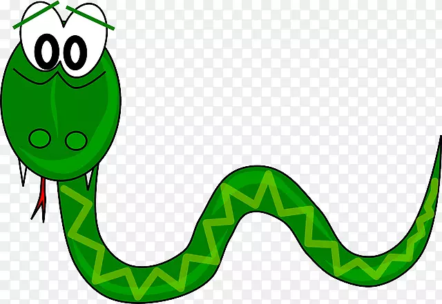草蛇光滑绿蛇剪贴画动物世界孤独绿蛇