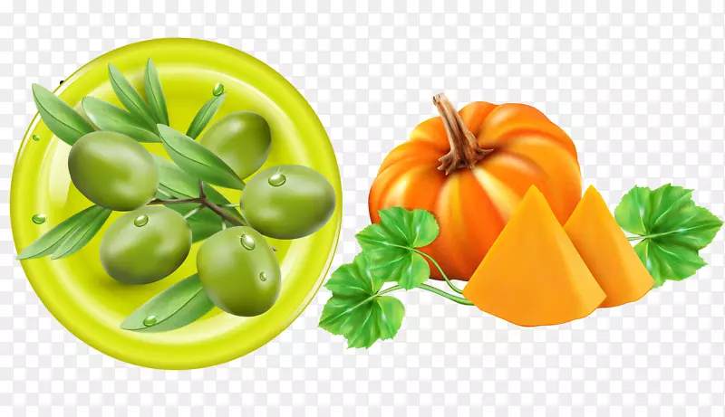 橄榄番茄素食料理南瓜食物-南瓜橄榄