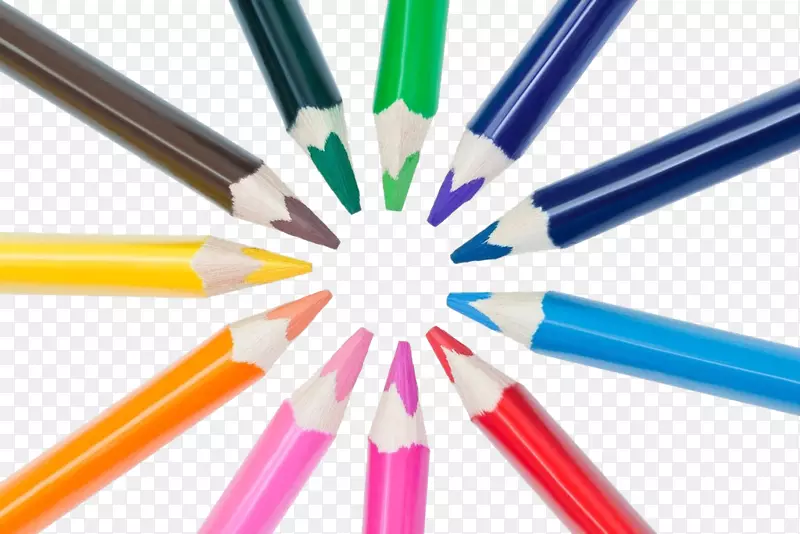 彩色铅笔文具摄影-免费彩色铅笔拉料