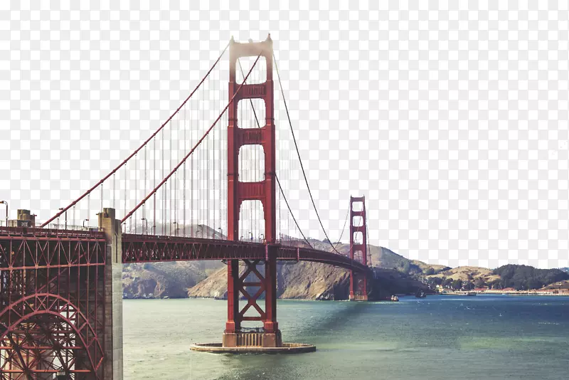 金门大桥，旧金山海湾大桥，旧金山渡船大厦，旧金山海湾纵横交错的田野大桥