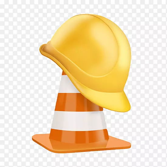 安全帽建筑工程图标-黄色头盔
