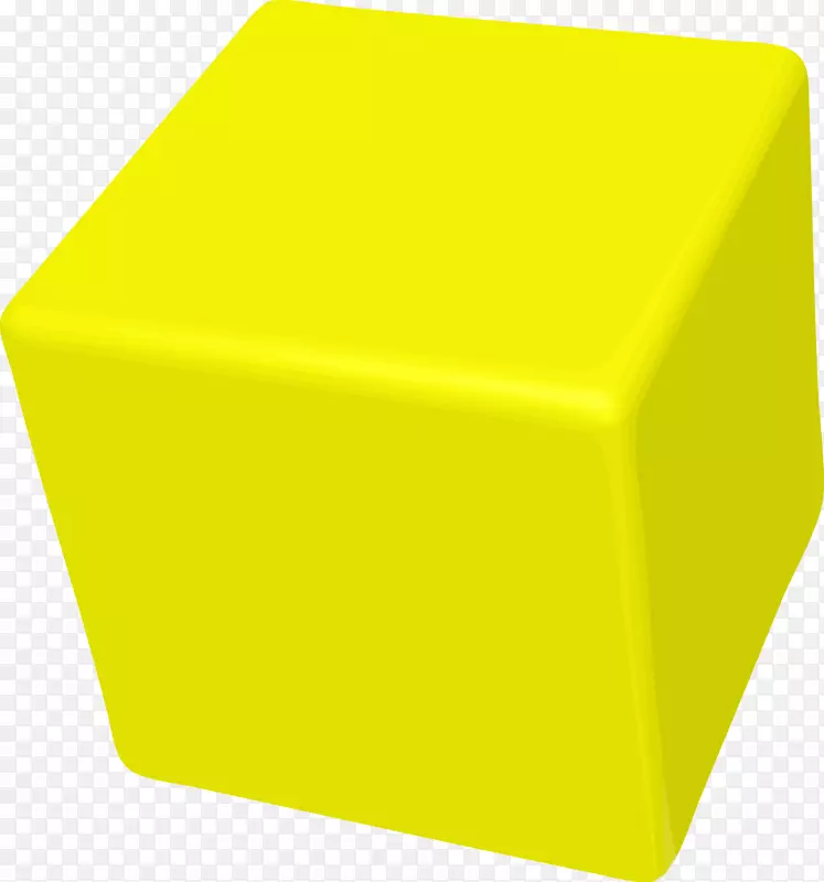 立方体黄色几何图形-黄色立方体图形
