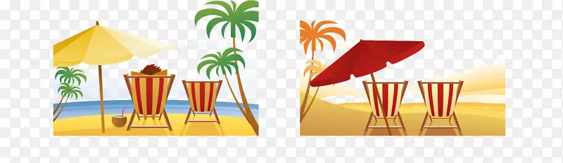 平面设计沙滩伞沙滩伞