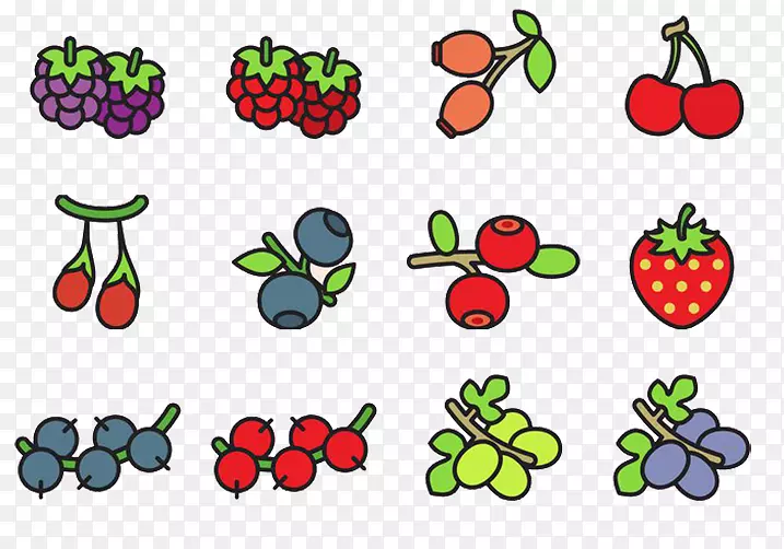 水果摩丝浆果夹艺术-红葡萄蓝莓果