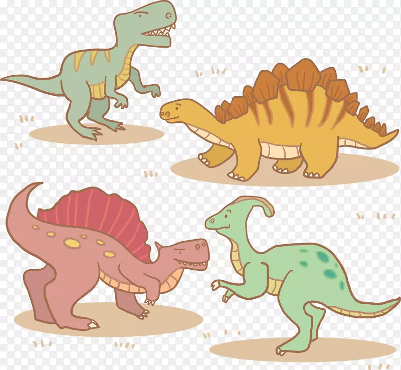恐龙绘图剪贴画手绘恐龙