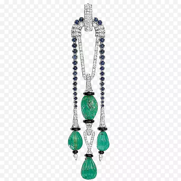 挂件珠宝翡翠项链卡地亚-祖母绿胸针