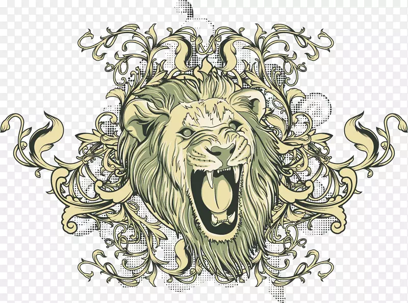 狮子视觉艺术主题插图-狮子
