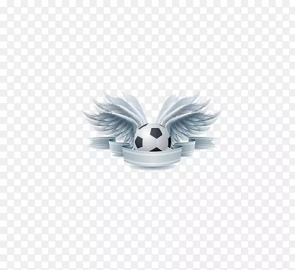 足球插画-足球翅膀