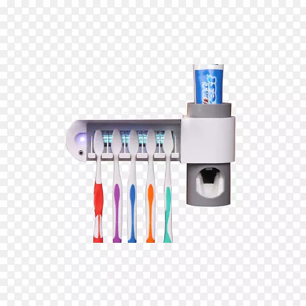 电动牙刷消毒剂紫外线牙膏泵分配器-爱华晨牙刷保持架套装