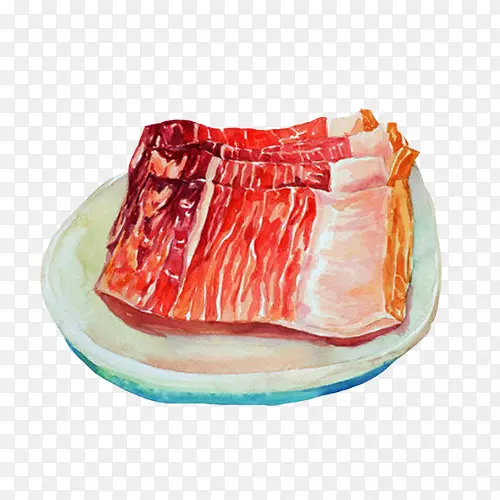 金华火腿肉香肠-金华火腿手绘材料图片