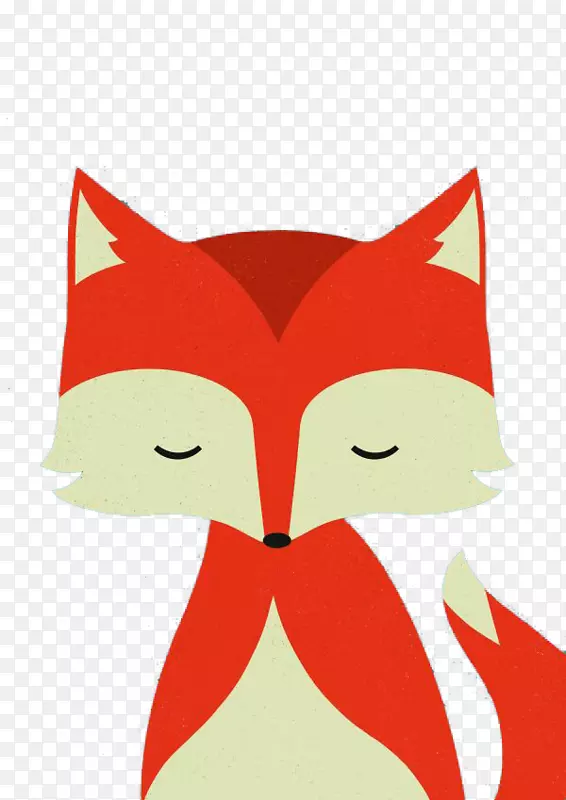 红狐画图-可爱的红狐