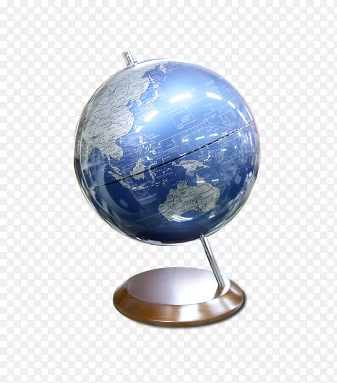 全球蓝色图标-蓝色3D全球创意