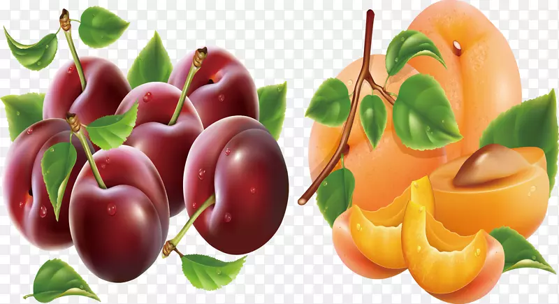 素食料理樱桃桃子素食-桃子和樱桃