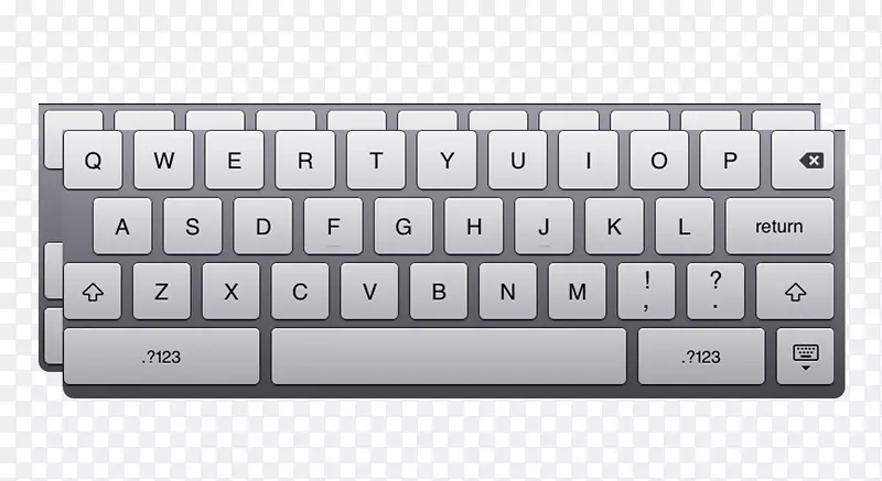 ipad 3电脑键盘魔术鼠标虚拟键盘大写锁-白色英文键盘
