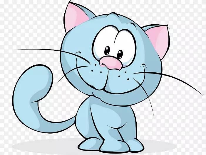 英国速记小猫卡通插画-卡通小猫