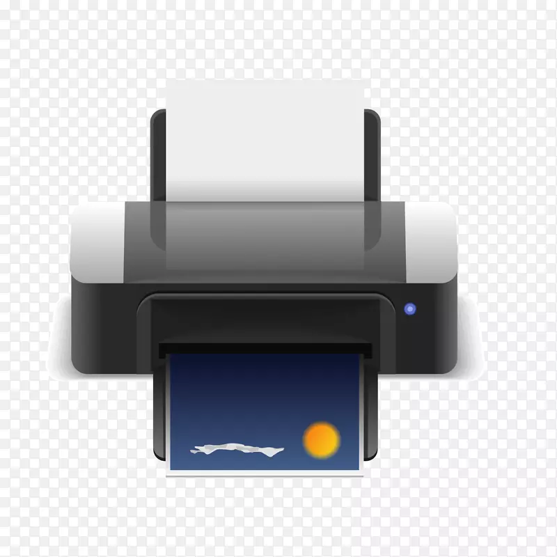 多功能打印机打印图标卡通打印机