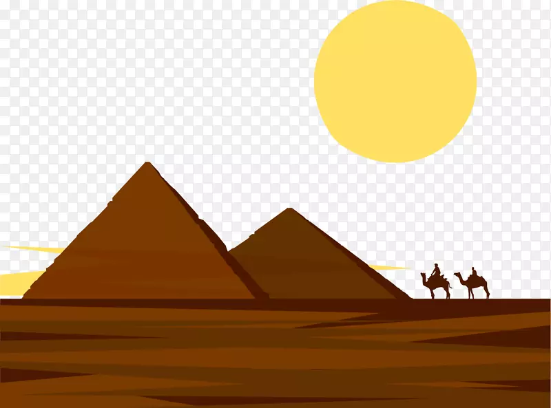 戈壁沙漠漆成沙漠骆驼阿拉伯沙漠-无花果黄昏沙漠日落