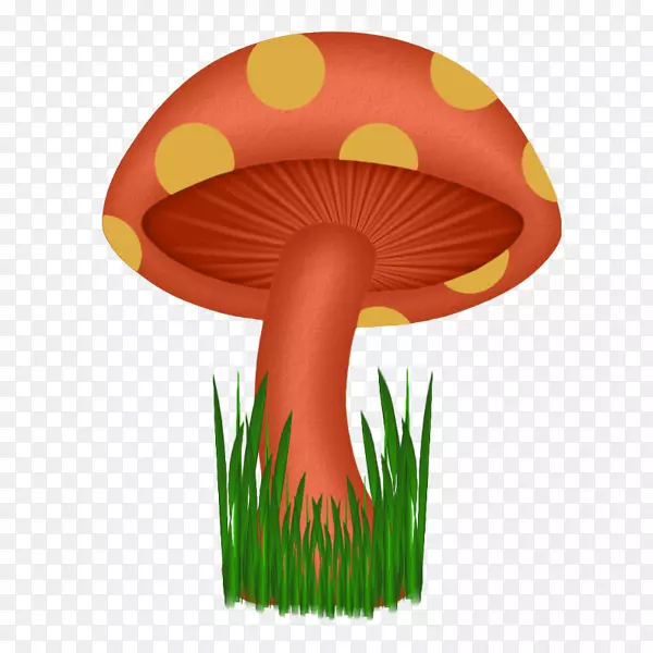 蘑菇圆点画-蘑菇画点