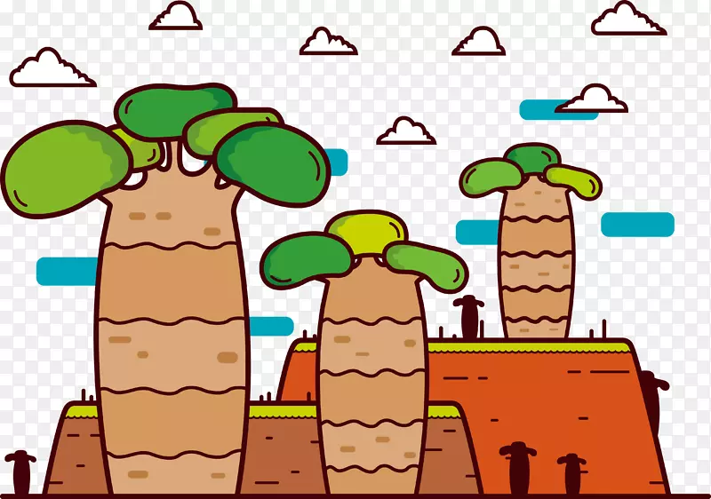 剪贴画-蘑菇树