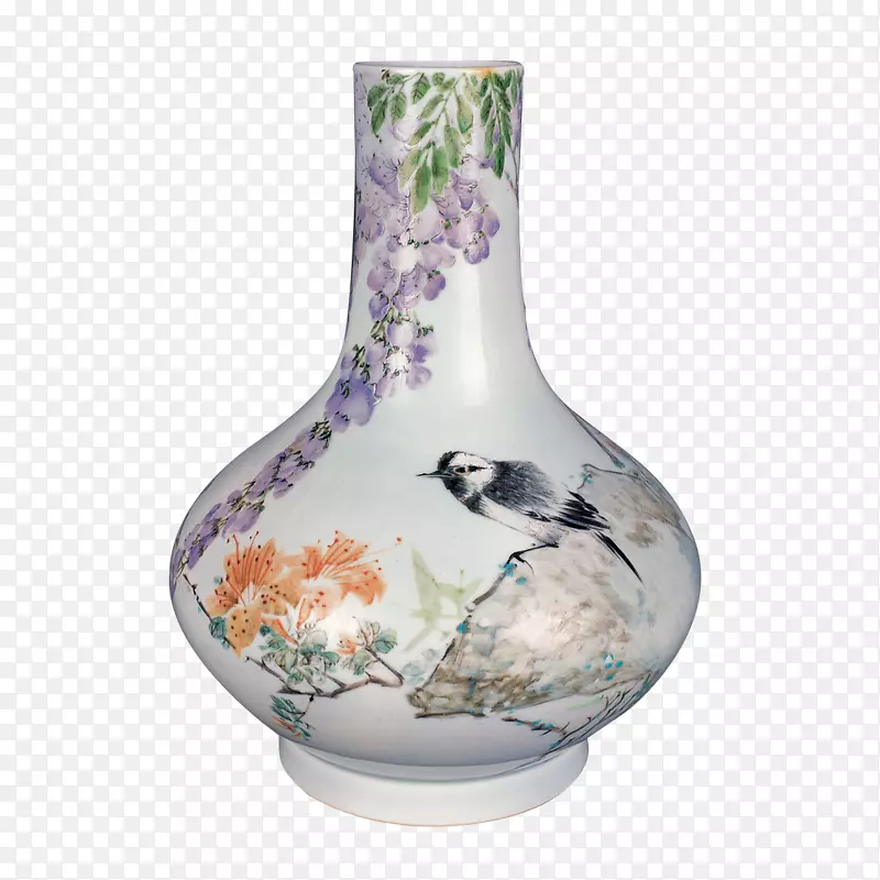 陶瓷花瓶-古典花鸟陶瓷花瓶