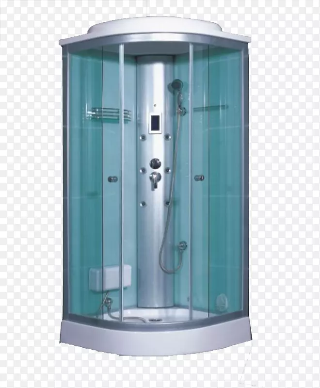 玻璃角门淋浴器-淋浴效果图