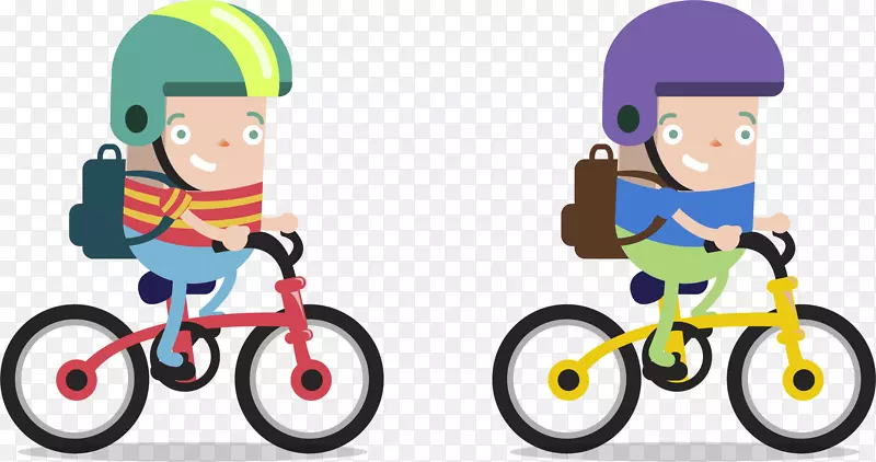 骑自行车-骑自行车往返学校