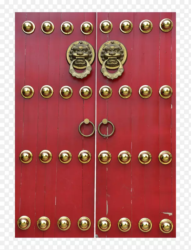 门把手设计师-雄伟的双门手柄古董大红门