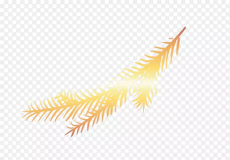 羽毛梯度欧式-金色羽毛材料