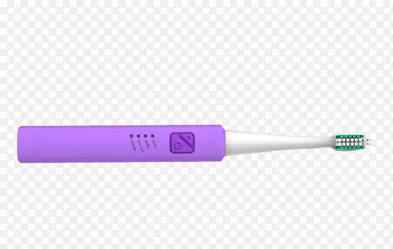 紫色字体-紫色儿童电动牙刷