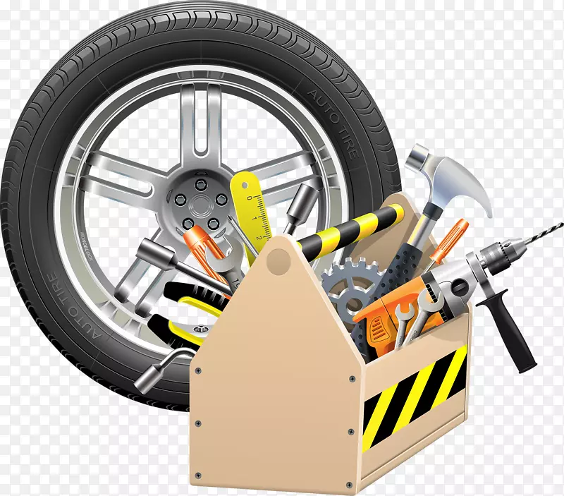 汽车维修工具.轮胎和工具