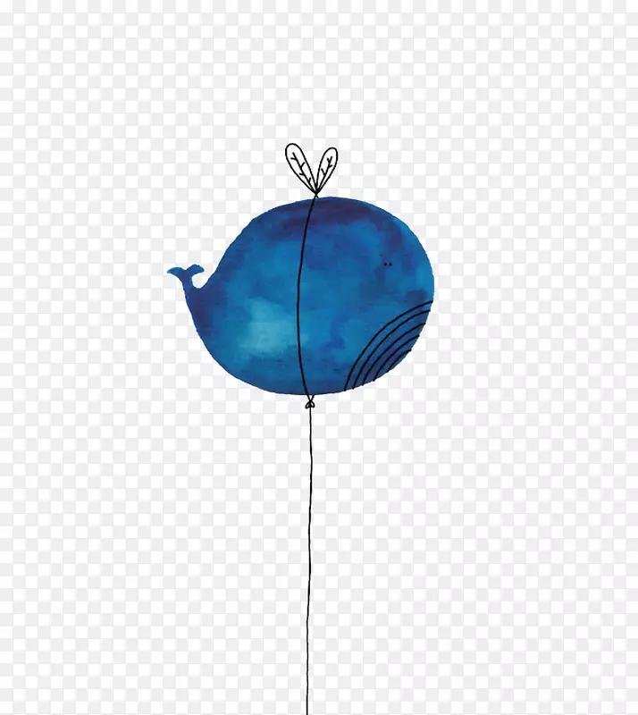 蓝鲸纸动物插图-鲸鱼