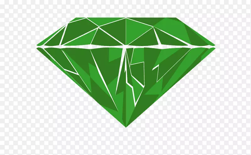 绿色钻石标志翡翠绿