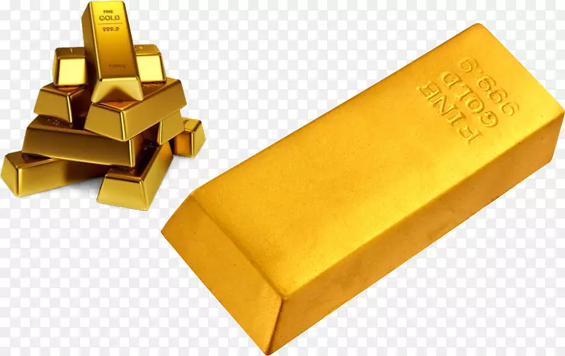金条黄金作为一种投资剪贴画-在一叠金条中。