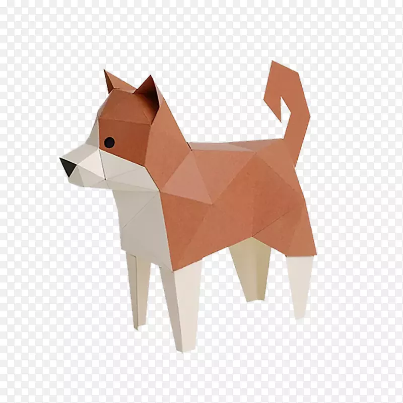 纸模型小狗折纸-折纸小狗