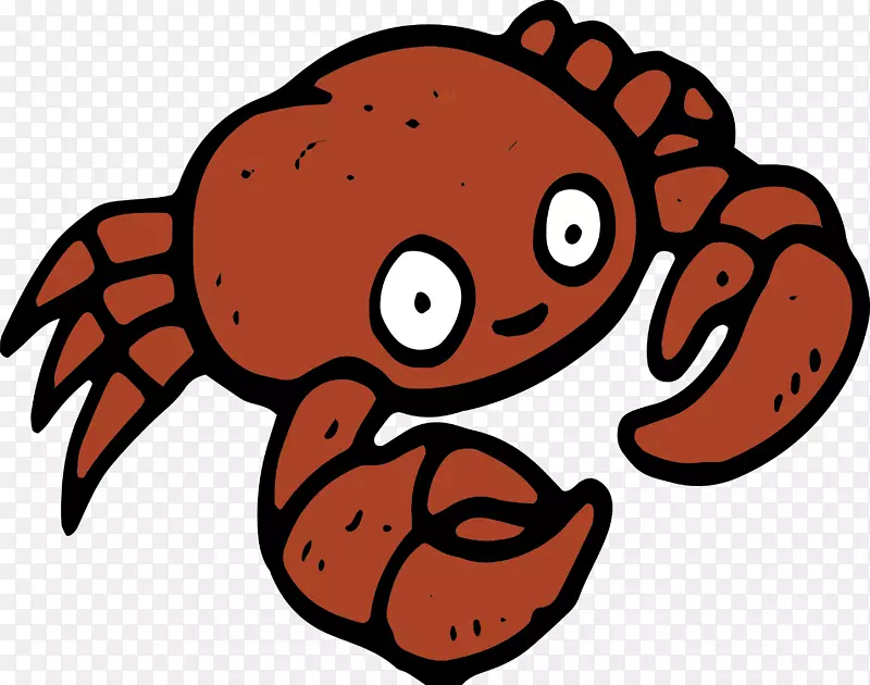 螃蟹卡通画.卡通螃蟹设计