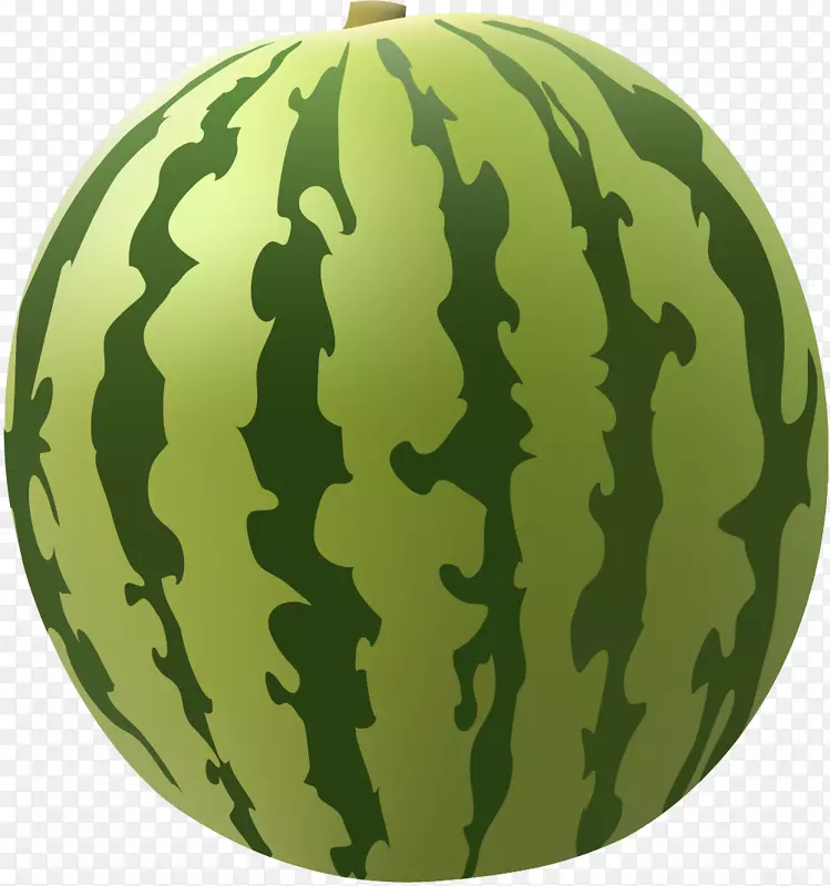 西瓜水果免费内容夹艺术卡通绿色西瓜