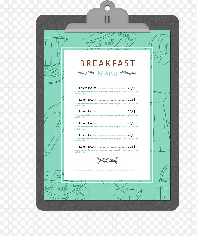早餐咖啡厅菜单-早餐菜单设计材料