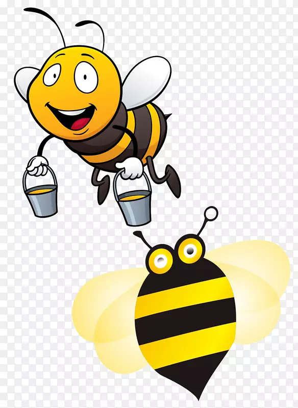 蜜蜂卡通画夹艺术-勤劳的蜜蜂