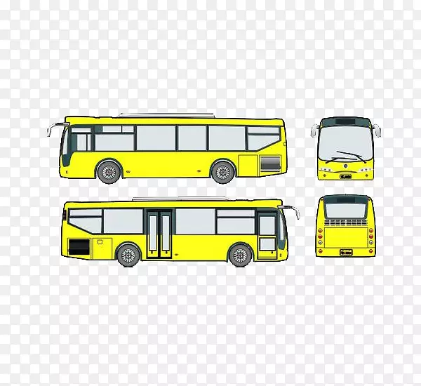 汽车巴士列车公共交通-黄色巴士