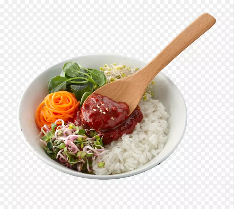 比姆巴普素食料理白米亚洲菜蔬菜和大米